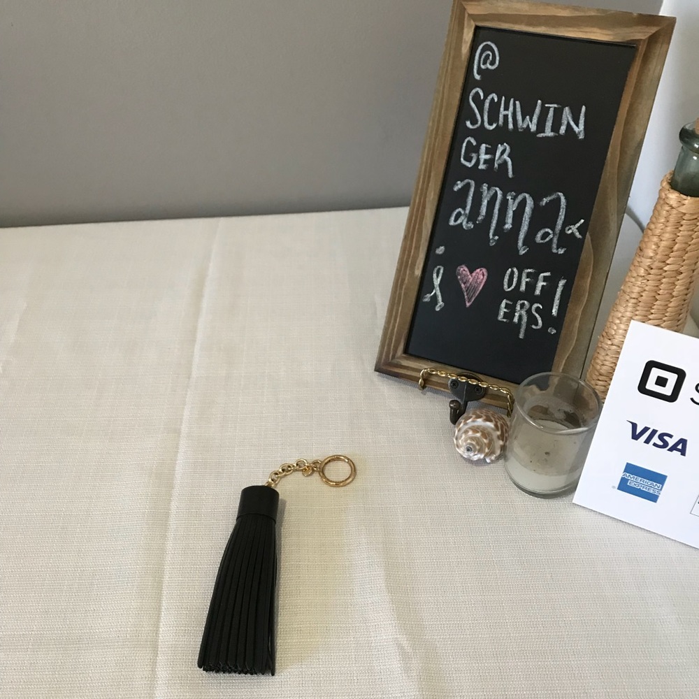 Michael Kors Leather Tassel Keychain