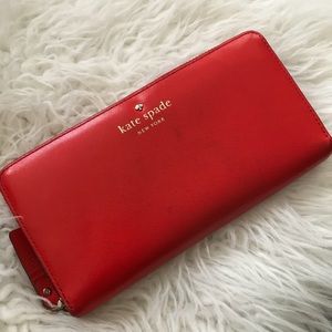 Kate Spade New York Red Zip Wallet