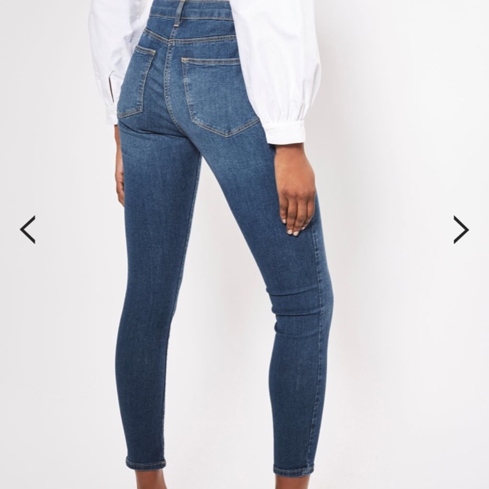 TOPSHOP Moto Dark Blue Leigh Skinny Jeans