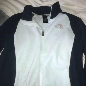 Light blue and navy blue north face