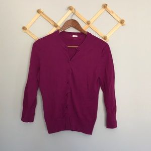 J. Crew Cranberry Cardigan