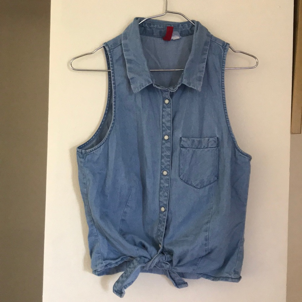 H&M denim button up size 2
