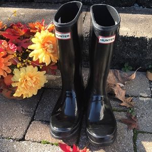 HUNTER KIDS' ORIGINAL GLOSS RAIN BOOT SIZE 4