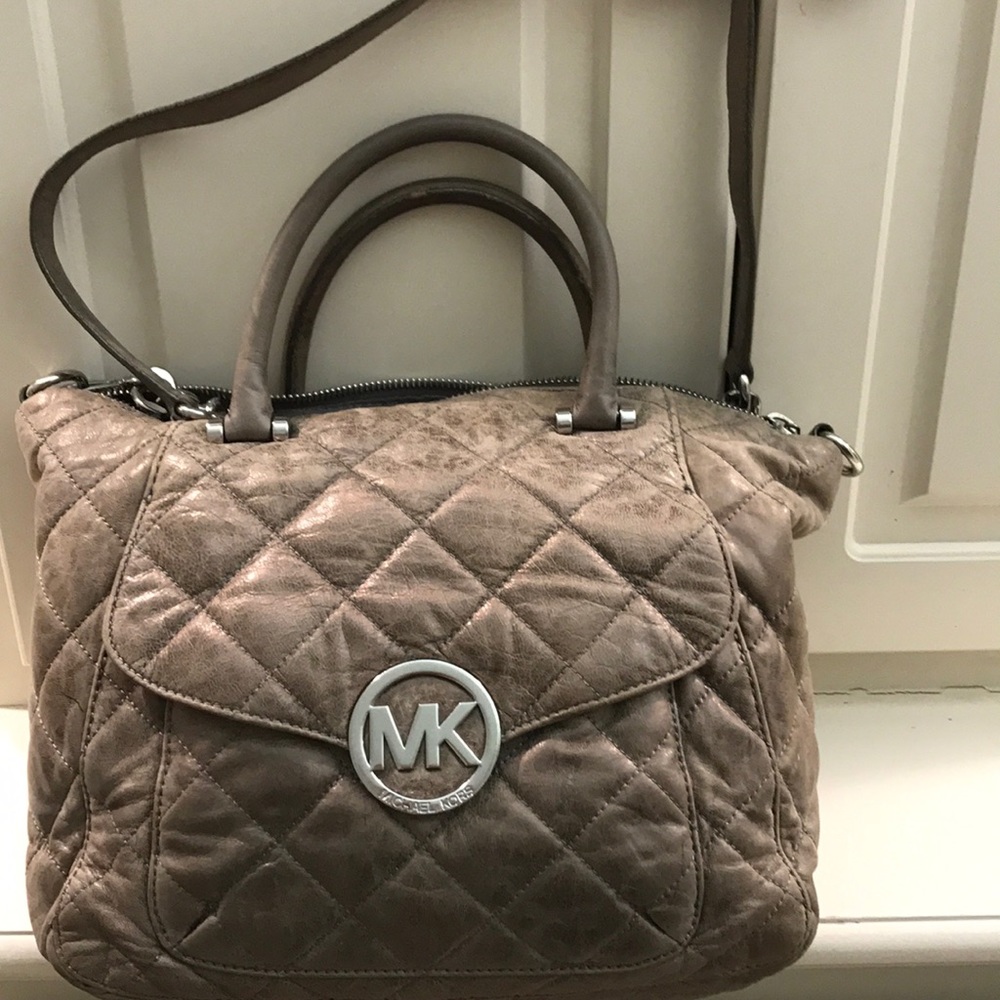 Michael Kors quilted tote. Gorgeous color