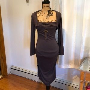 Grey skin tight dress