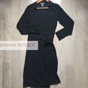 Banana Republic Wrap Dress, Black