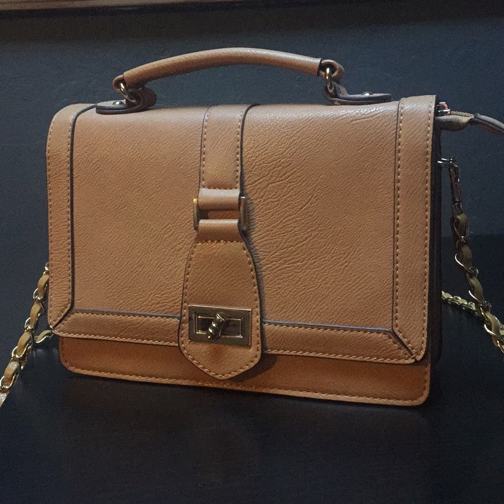 Tan crossbody satchel NWOT