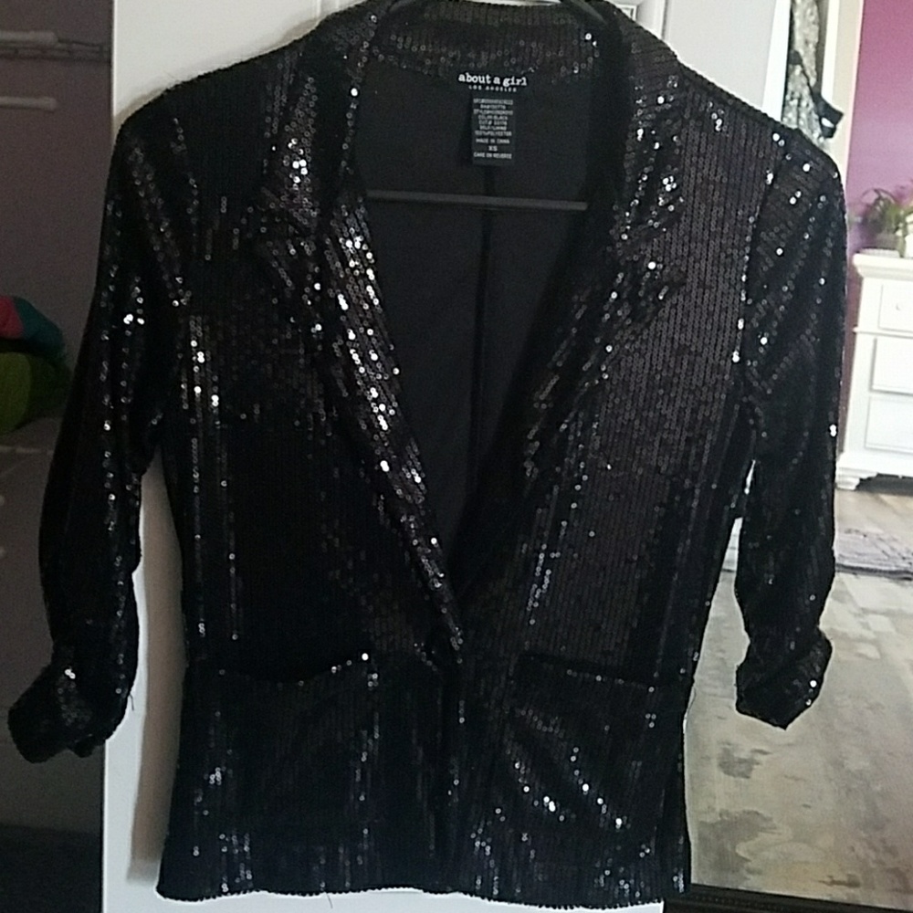 Black sequin blazer