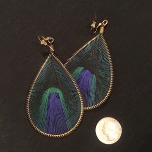 Larger woven earrings