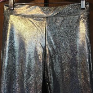 PINK metallic leggings