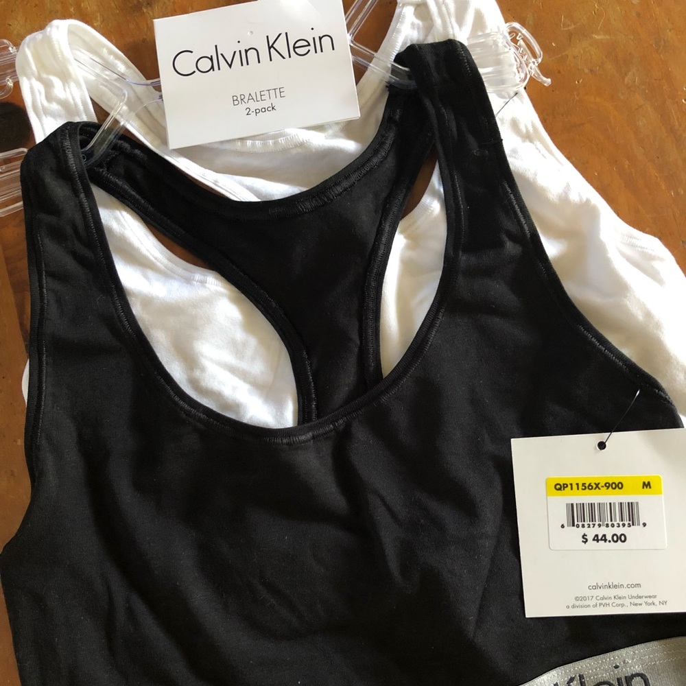 NWT Calvin Klein racer back sports bra (pack of 2)