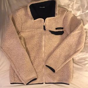 Navy and cream columbia jacket