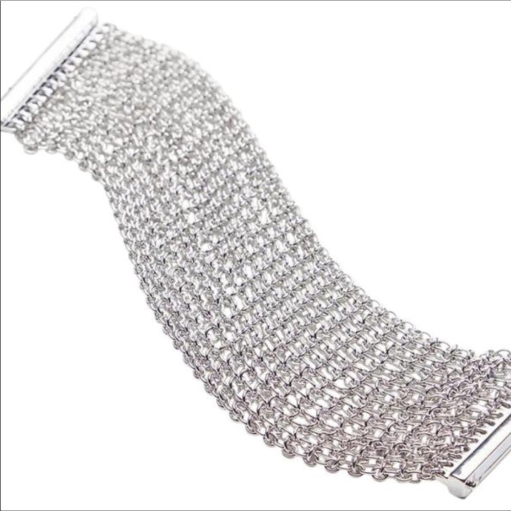 Free People Born To Rock Silver Chain Bracelet - Picture 2 of 3