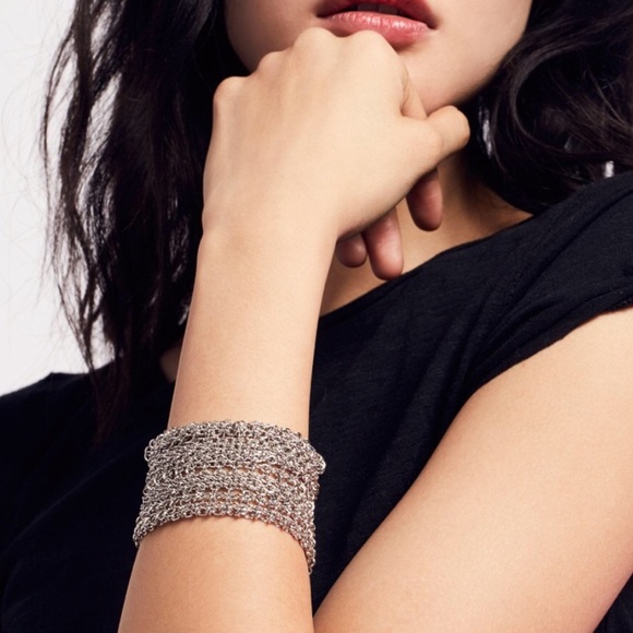 Free People Jewelry - Free People Born To Rock Silver Chain Bracelet