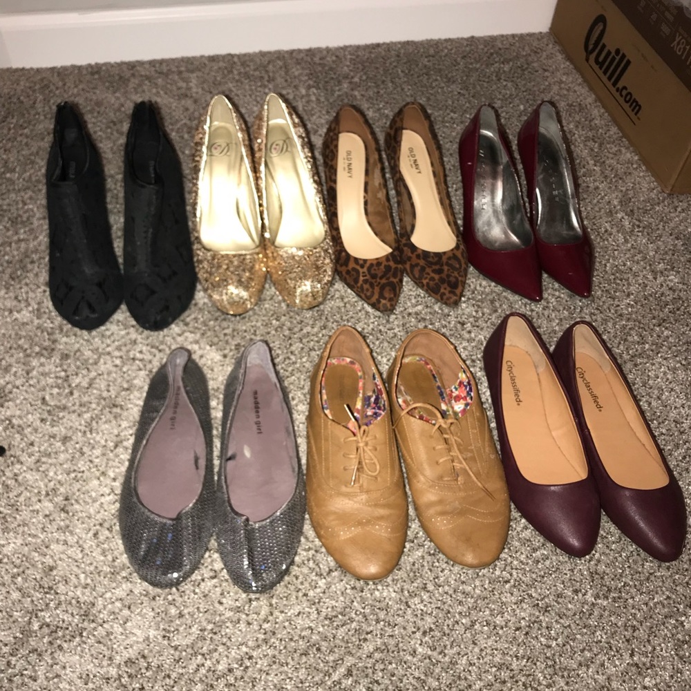 A variety of shoes