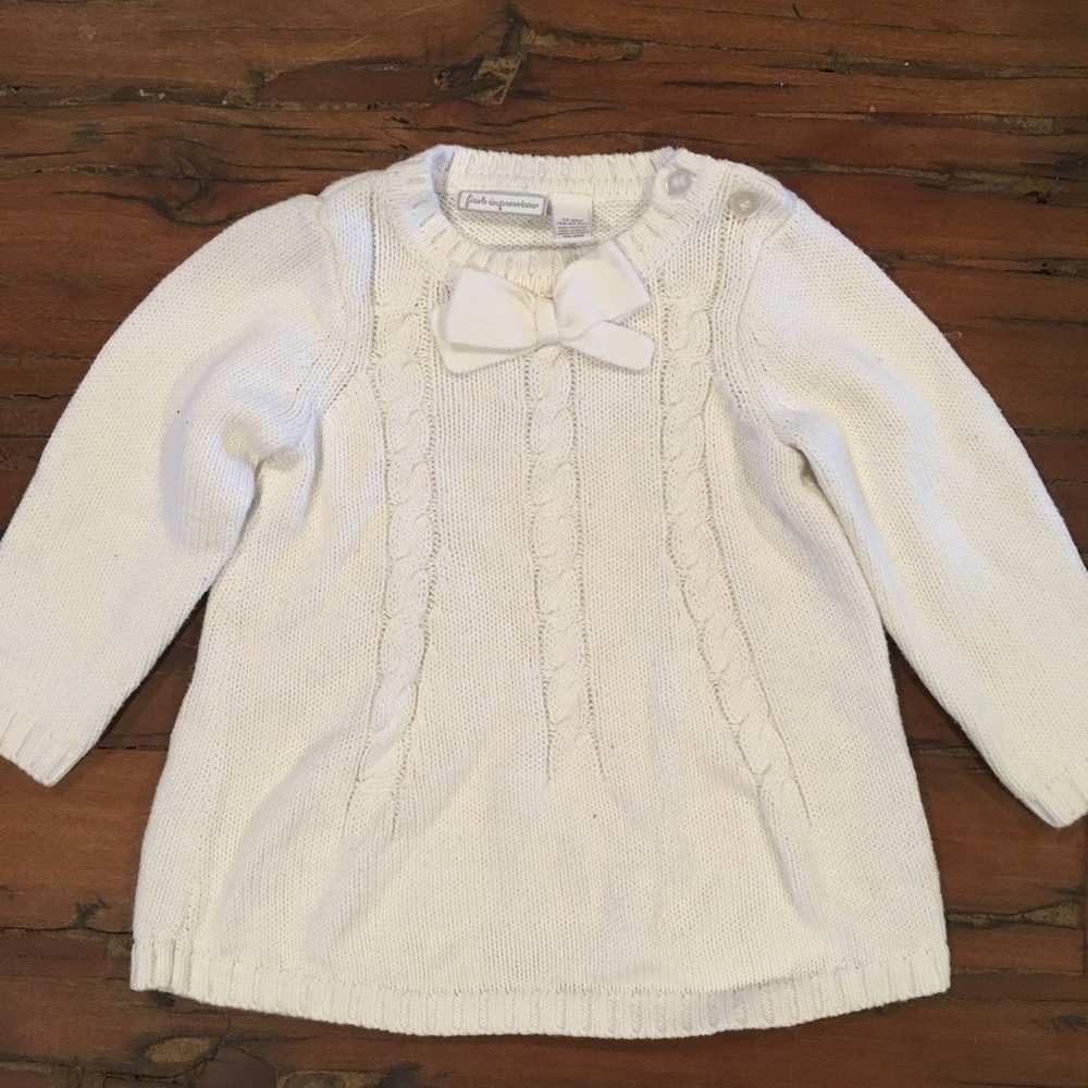 White sweater dress