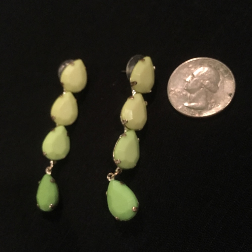 Lime green and yellow earrings