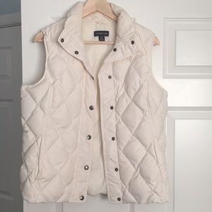 Lands’ End off white winter vest. Size M (10-12)