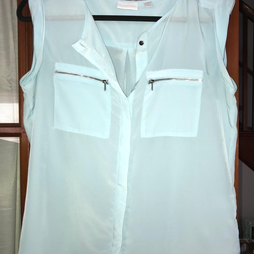 Light turquoise blouse