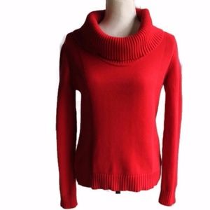 Jones New York Red Cowl Neck Sweater