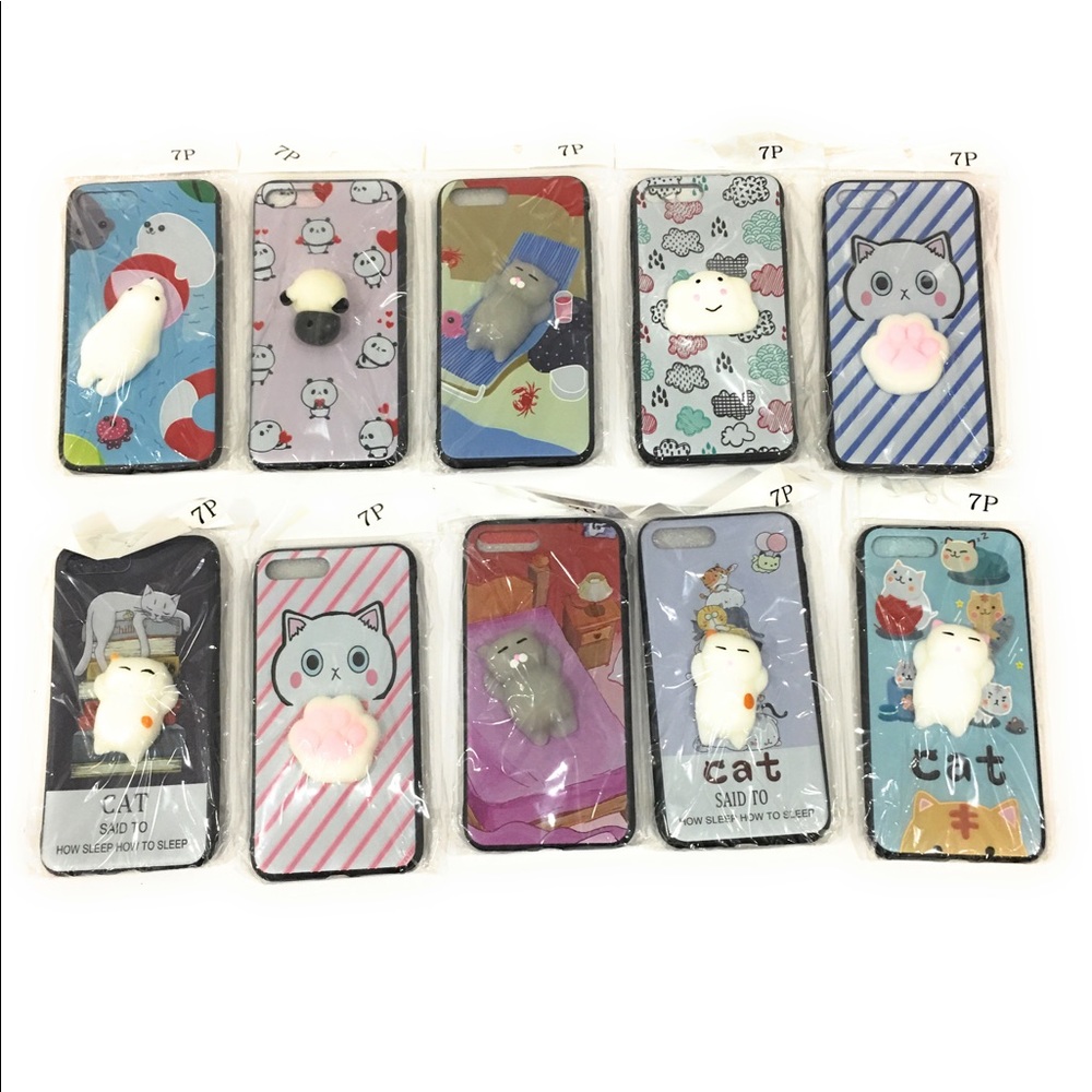 New 3D SOFT SQUISHY SILICONE PHONE CASES 6 6+ 7 7+