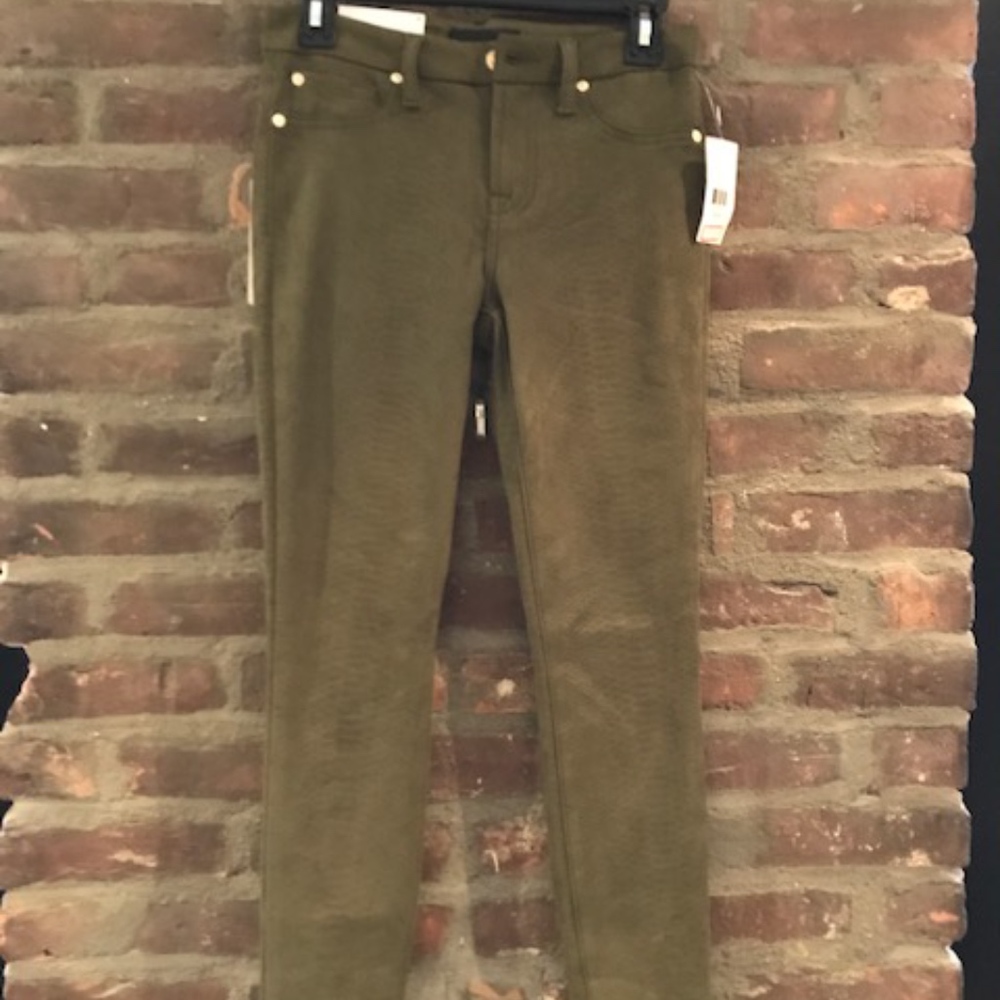 7 For All Mankind Green Alligator Skinny Jeans