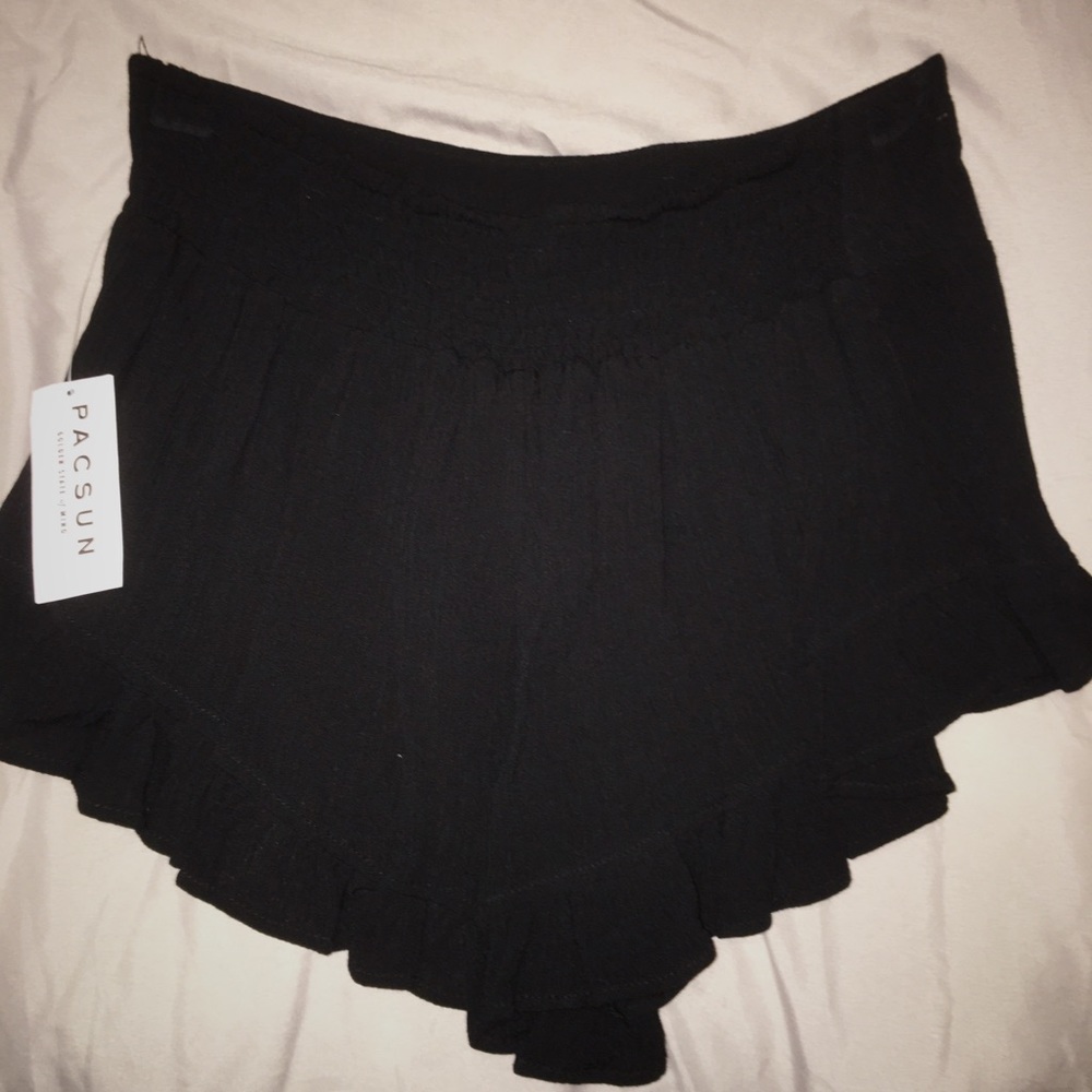 Black flowy shorts