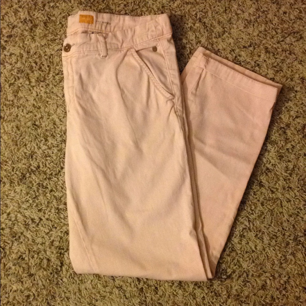 Anthropologie peachy pink pants