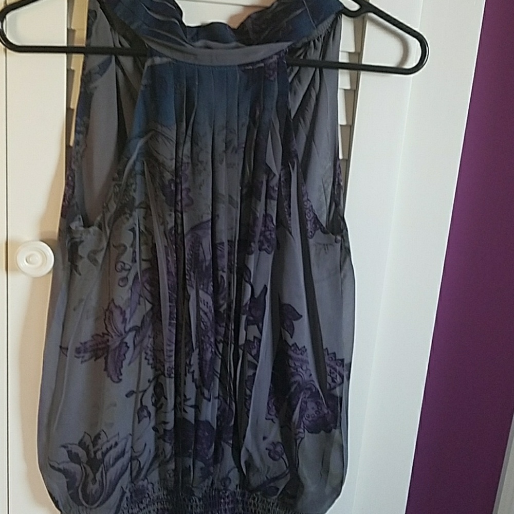 Grey and purple blouse