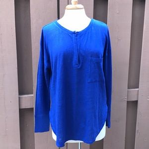 Banana Republic Long Sleeve Royal Blue Top