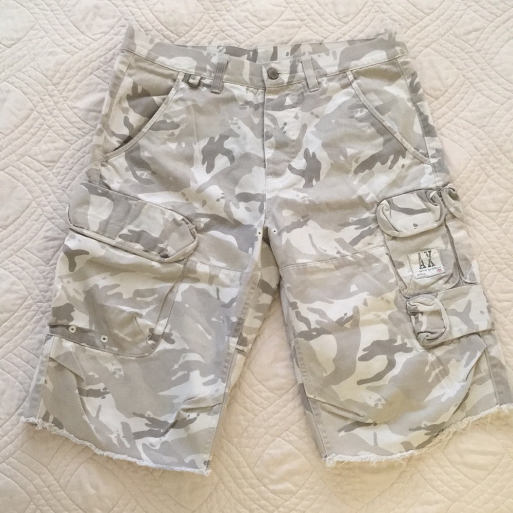 Armani Exchange Army Camo Cargo Shorts