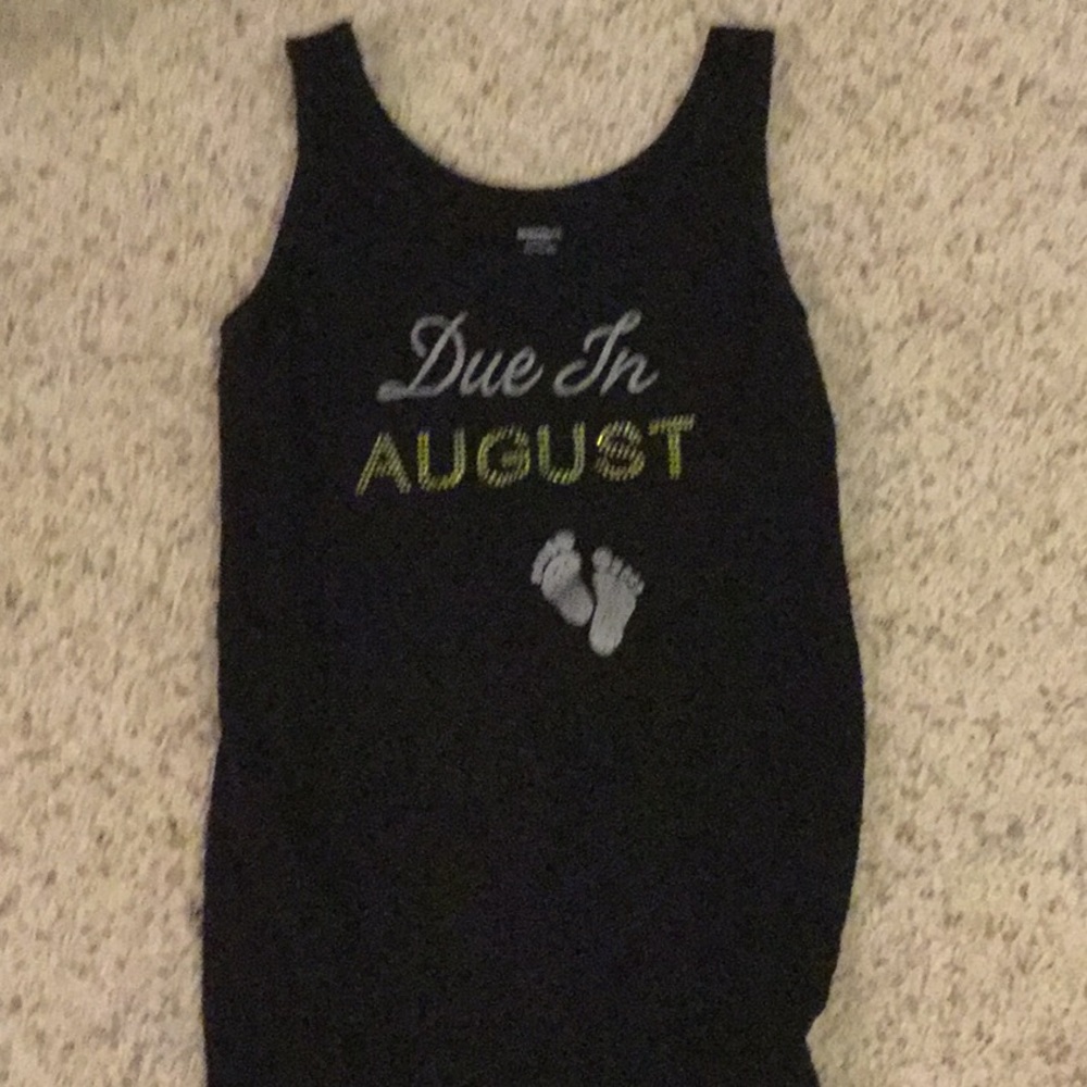 Due in August maternity tank