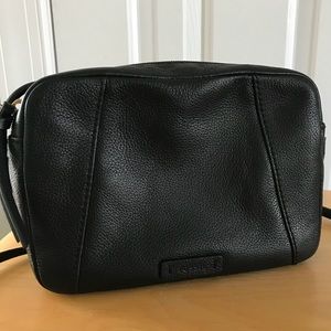 LNWOT Fossil Black Leather Mini Crossbody
