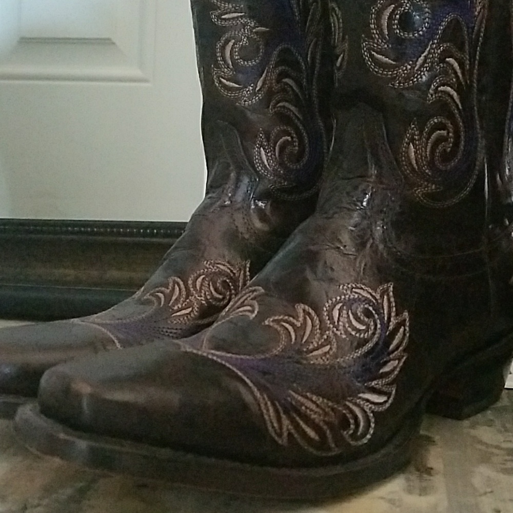 Brown cowboy boots for women