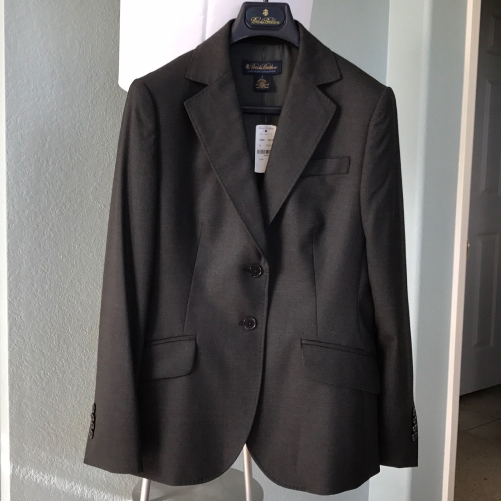Brooks Brothers Becca grey wool jacket