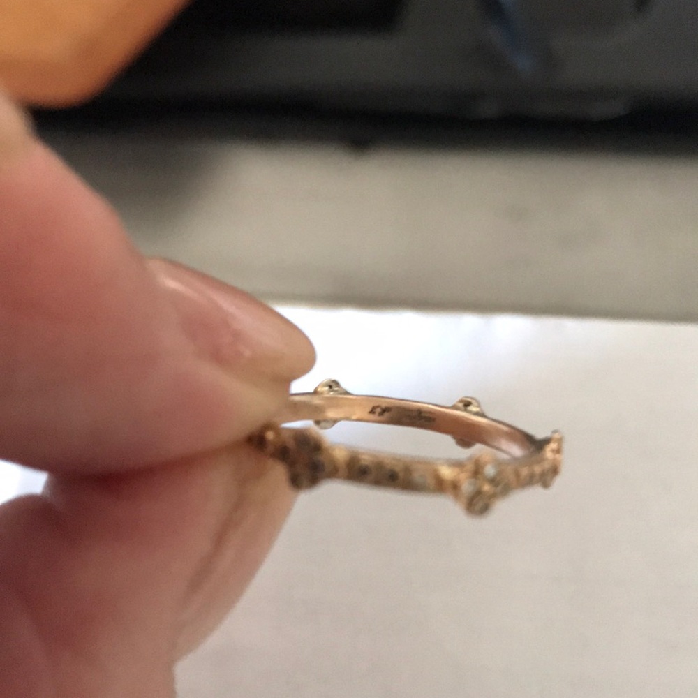 Armenta rose gold and diamond ring