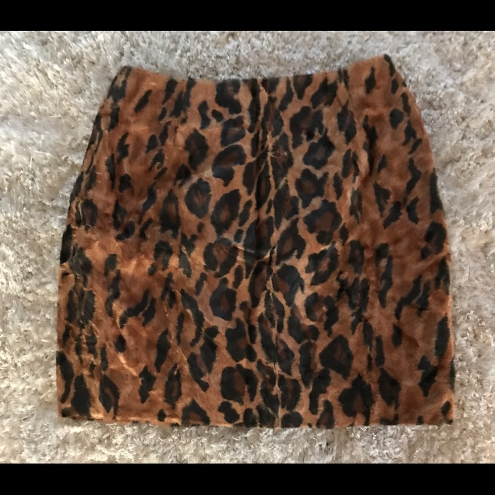 Vintage Norma Kamali leopard velvet mini