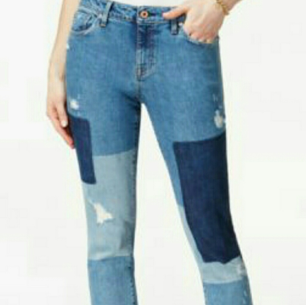 Tommy Hilfiger Patchwork Distressed Jeans