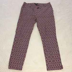 Graphic print slim fit trousers