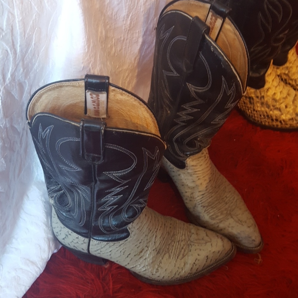 Exotic leather vintage cowboy boots