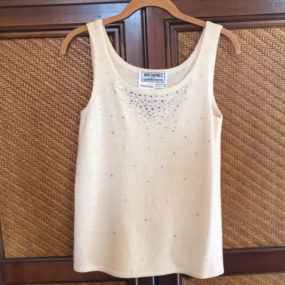 Neiman Marcus Don Sayres Wellmore Bling Top S 6