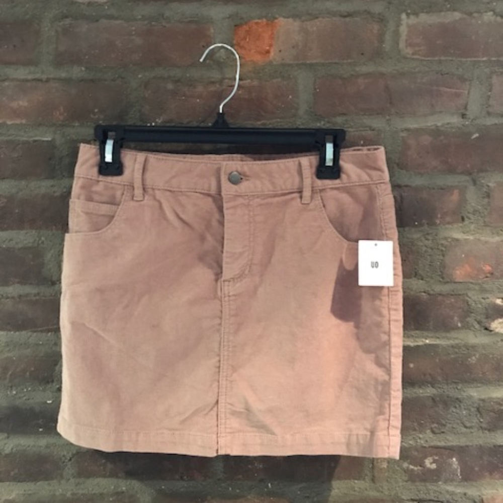 Pink Cord Mini Skirt