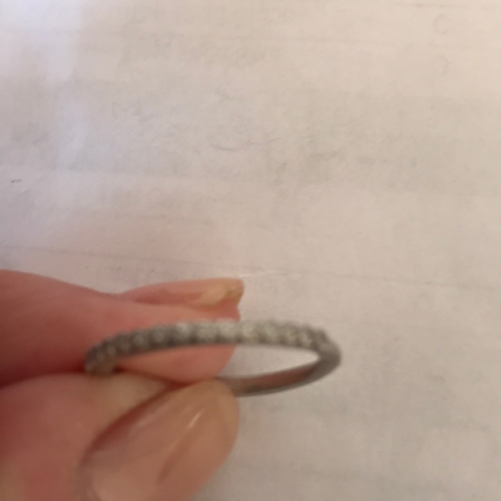 Armenta silver ring with pave diamonds.