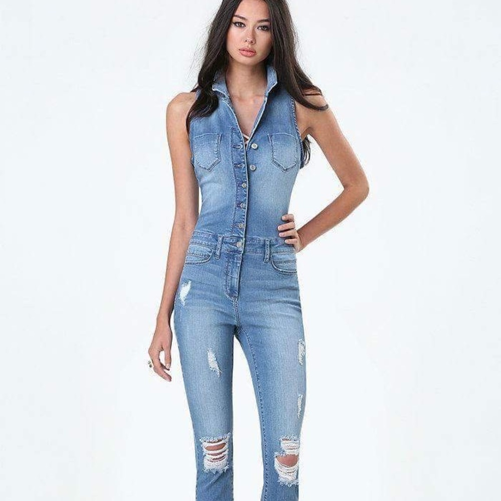 BeBe Jean Flight Suit. Jumpsuit  sz 24