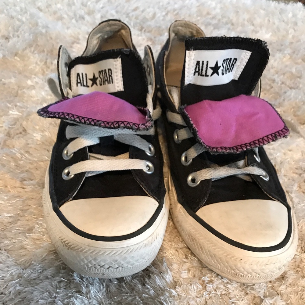 Women's double tongue converse chuck taylors