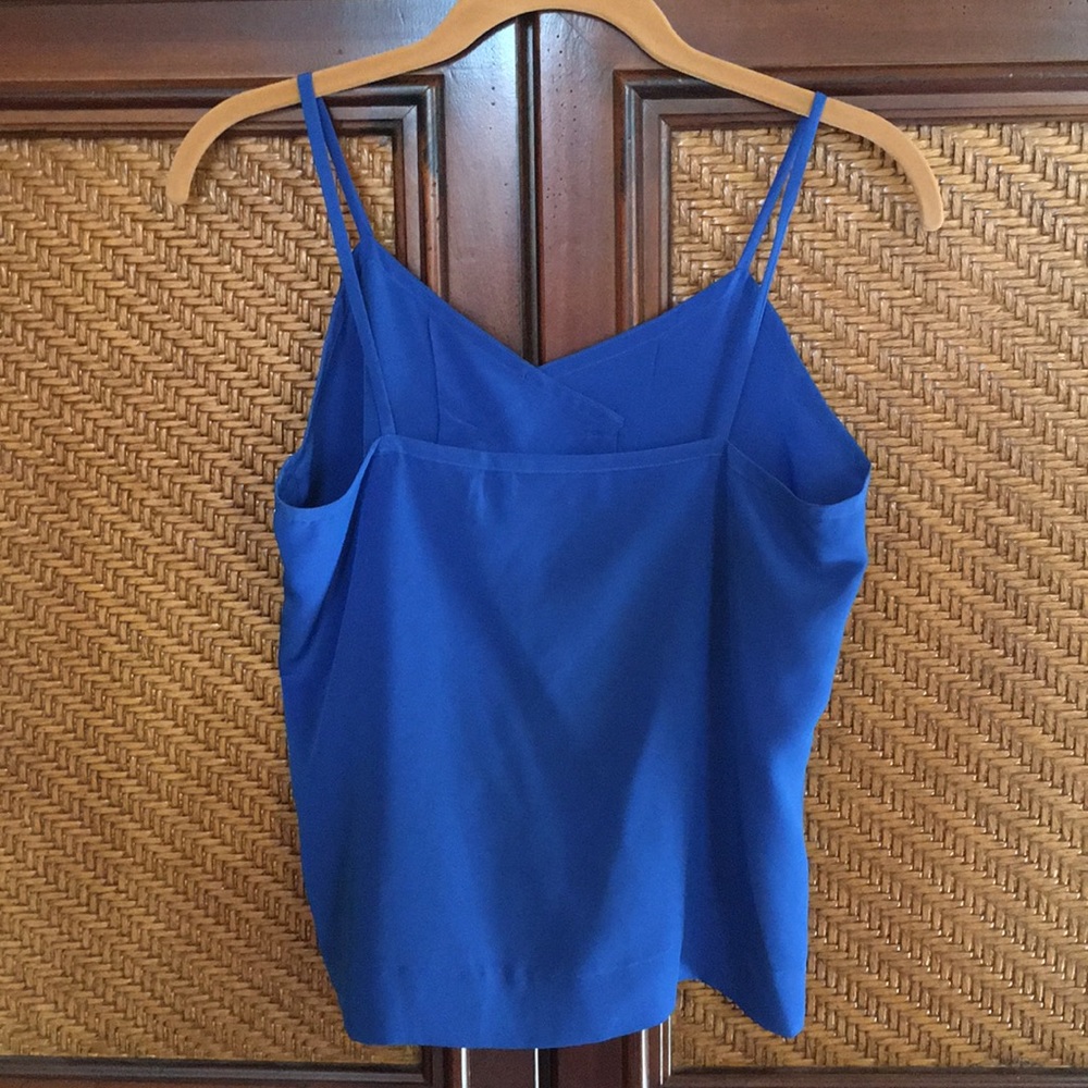 Albert Nipon Blouse Camisole Blue Sleeveless Small - image 5