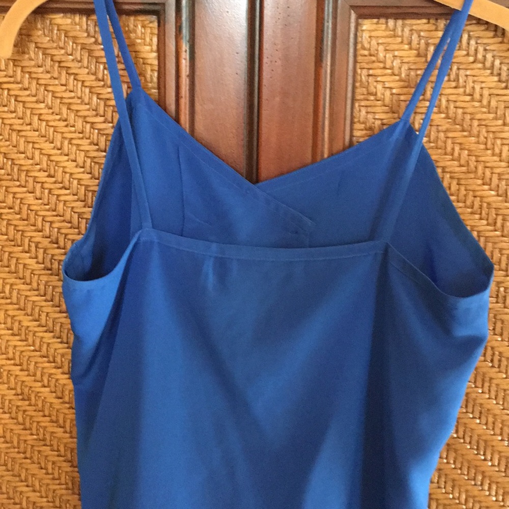 Albert Nipon Blouse Camisole Blue Sleeveless Small - image 6