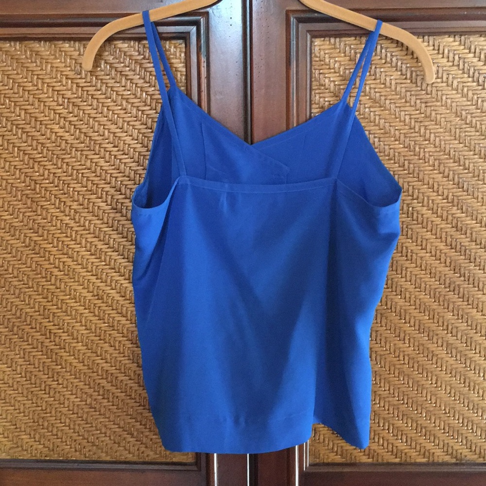 Albert Nipon Blouse Camisole Blue Sleeveless Small - image 7
