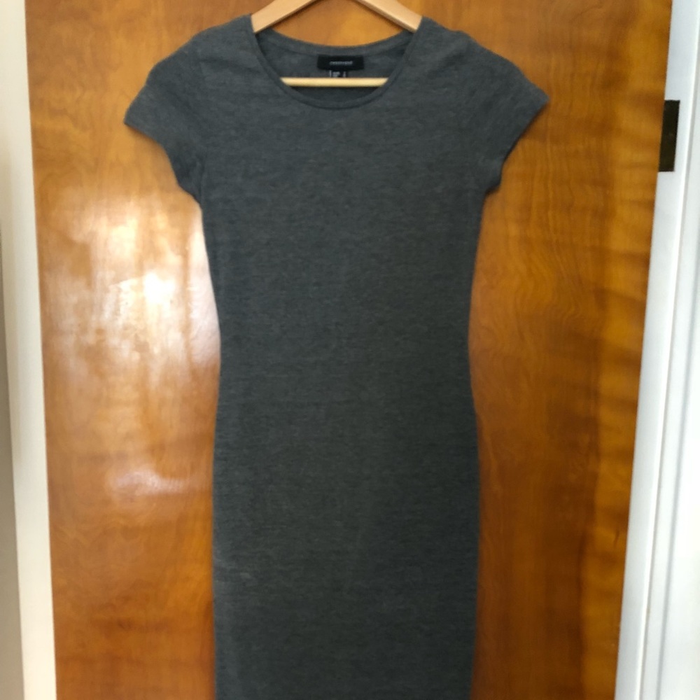 Midi-length, bodycon, T-shirt dress