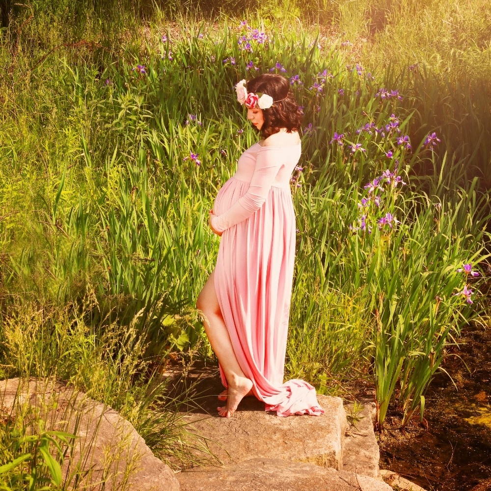Maternity Gown with slit- photography gown